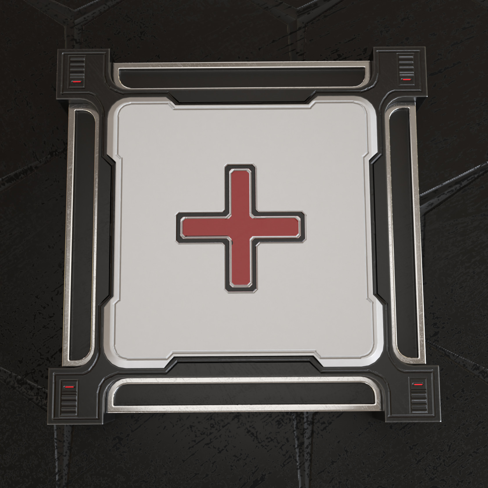 Game ready First Aid Box Low-poly 3D model_4