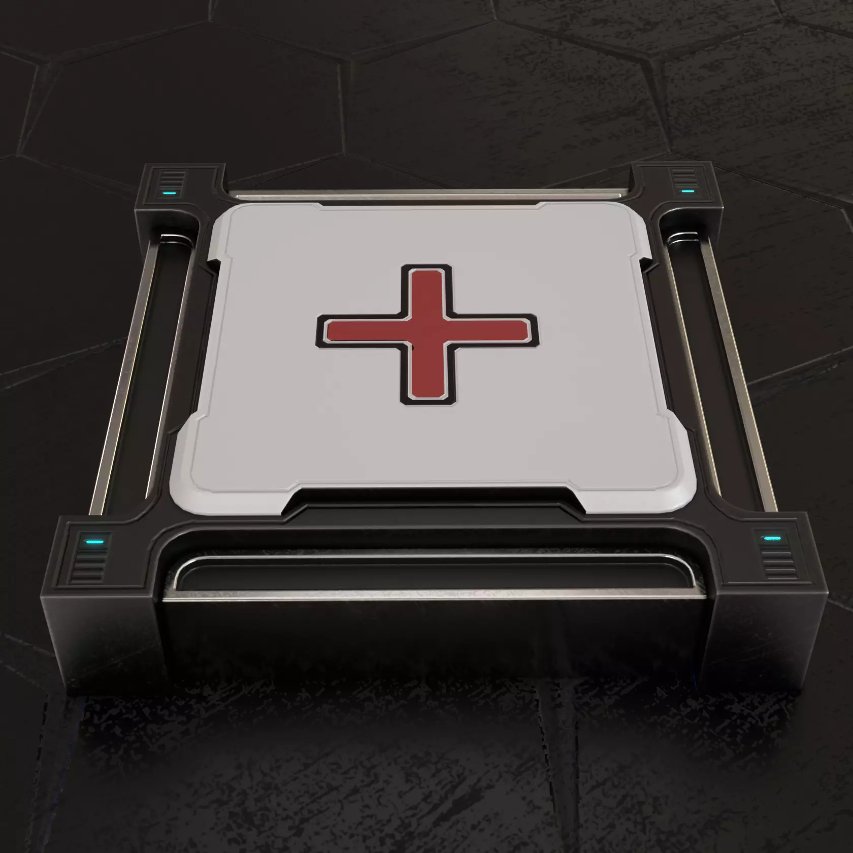 Game ready First Aid Box Low-poly 3D model_0