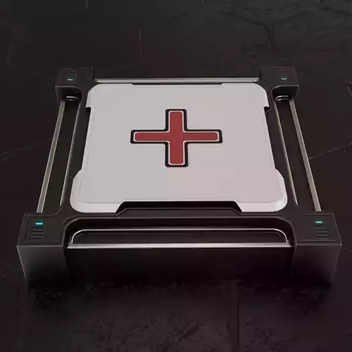 Game ready First Aid Box Low-poly 3D model Game ready First Aid Box Low-poly 3D model