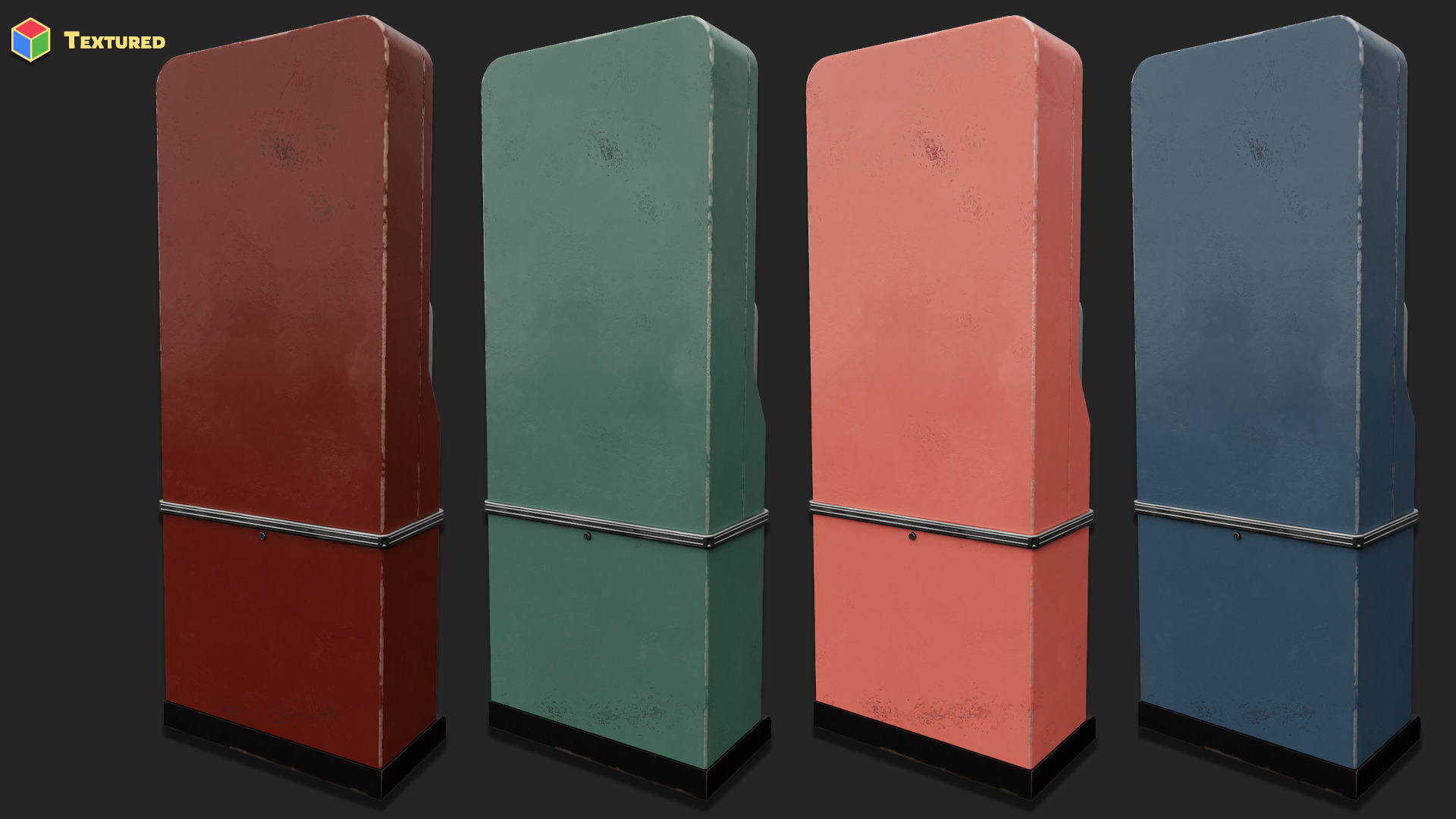 1940s Vintage Cigarette Machine Low-poly 3D model_4