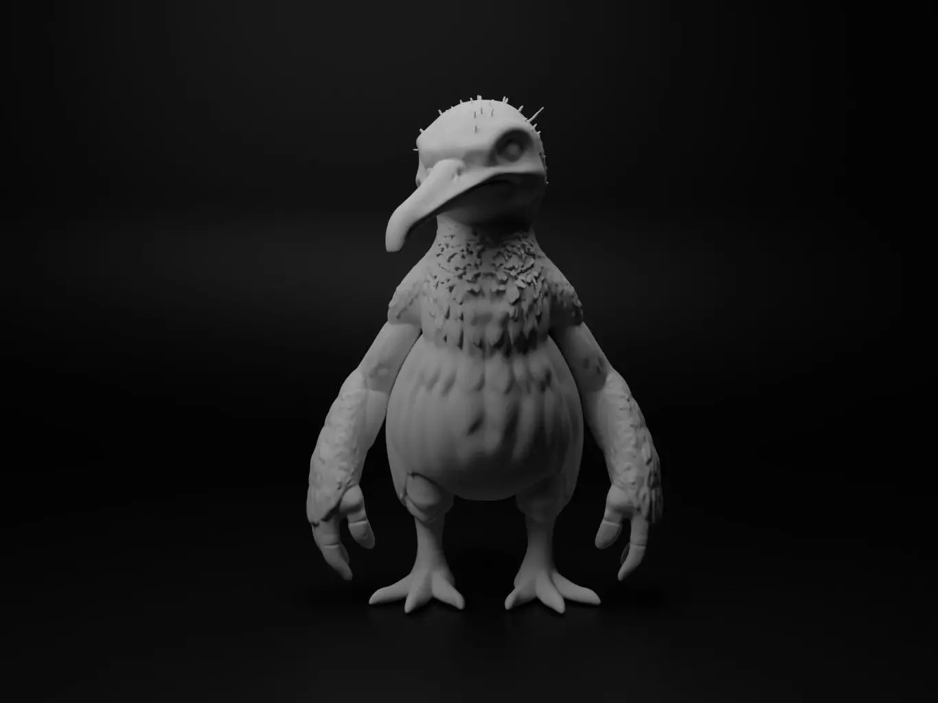 albatross hybrid figure 3D print model_0