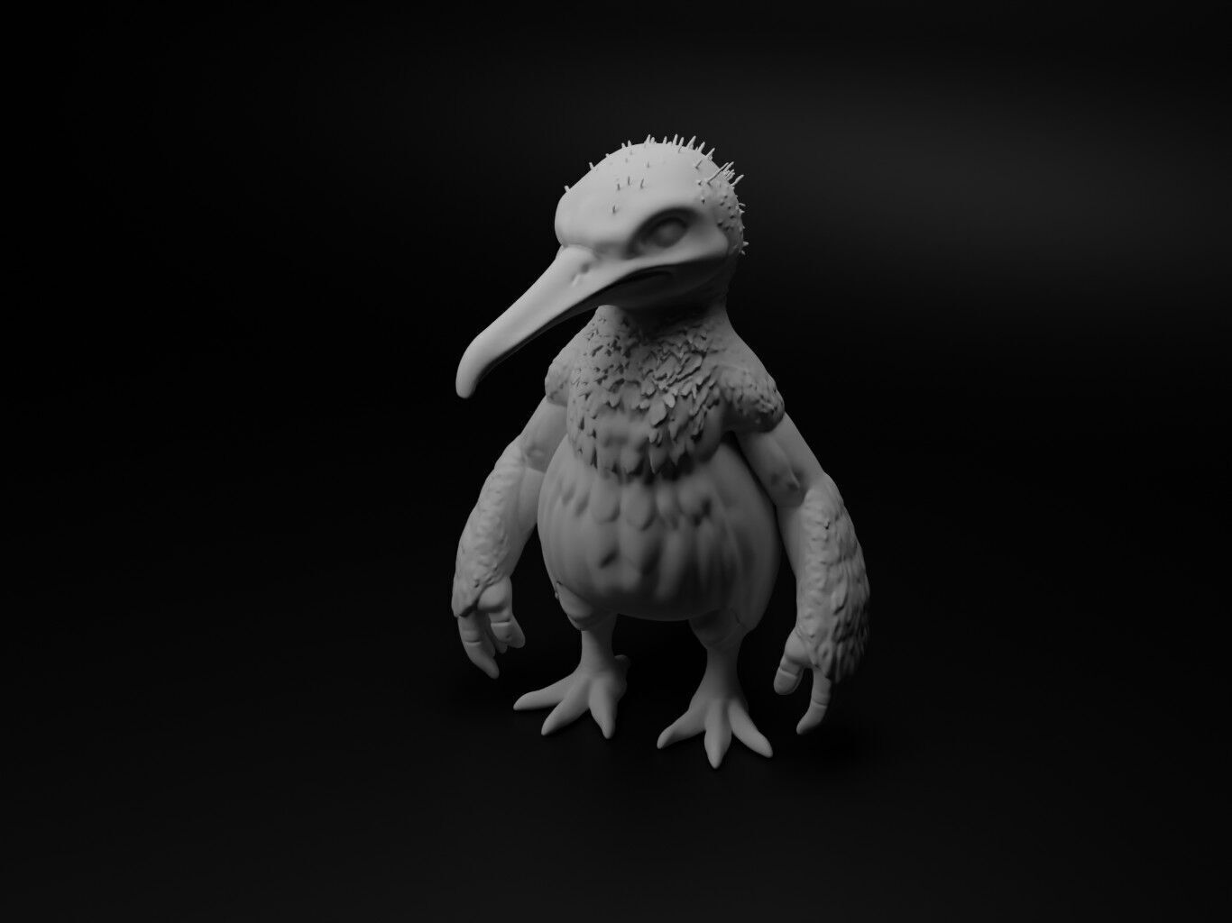 albatross hybrid figure 3D print model_1