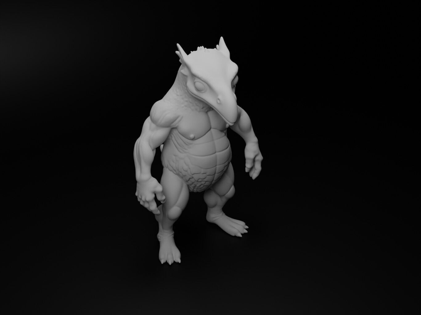 arowana hybrid figure 3D print model_2