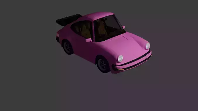 Stylized Cartoon Sports Car  Low Poly 3D Model 3D model