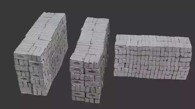 Stacked Brick Pallets 3D Scan
