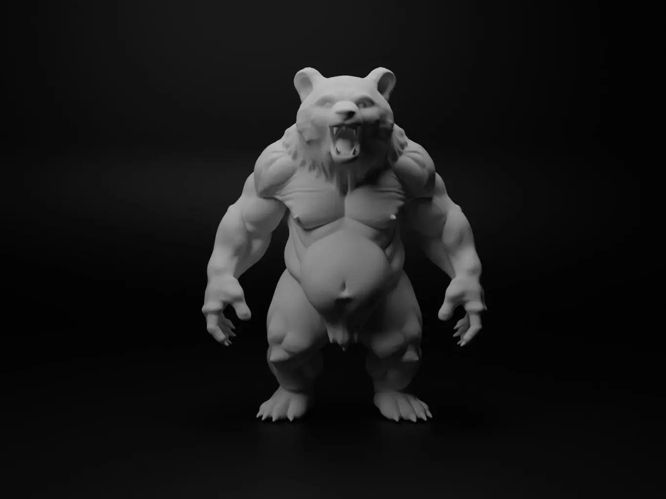 bear hybrid figure 3D print model