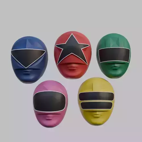 Power Rangers Zeo OhRanger Bundle Wearable Cosplay Helmet 3D print model