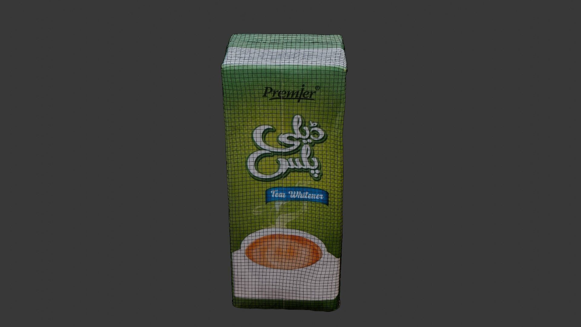 Tea Whitener Carton 3D Scan Low-poly 3D model_2