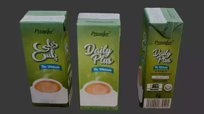 Tea Whitener Carton 3D Scan Low-poly 3D model