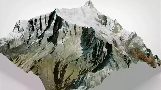 Mountain landscape Annapurna IV Himalayas Nepal