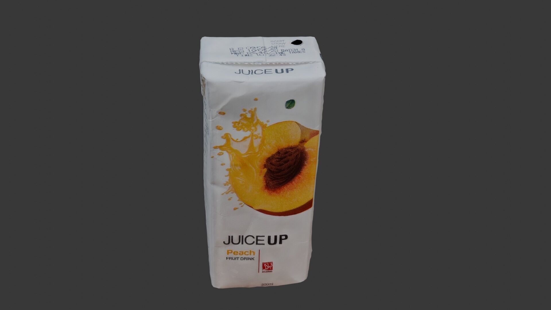 Peach Juice Carton 3D Scan Low-poly 3D model_1