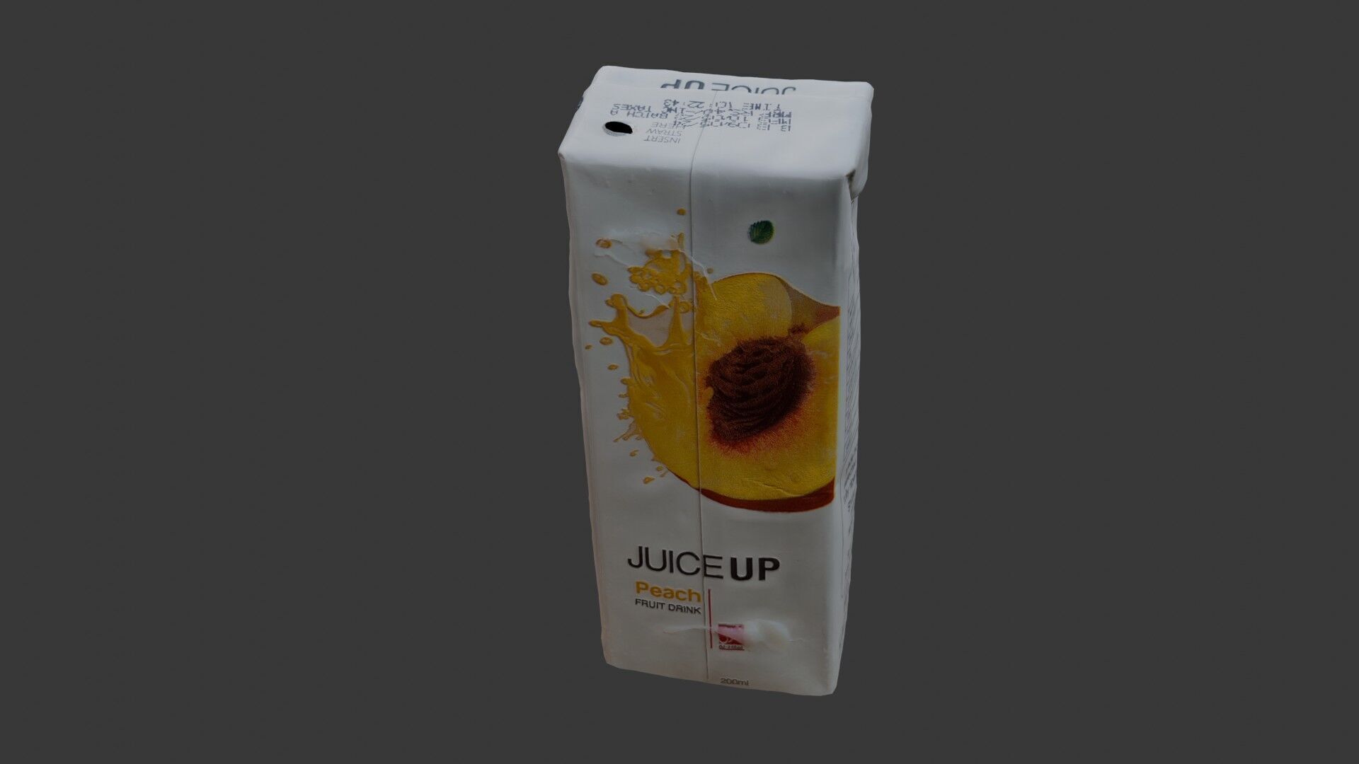 Peach Juice Carton 3D Scan Low-poly 3D model_6