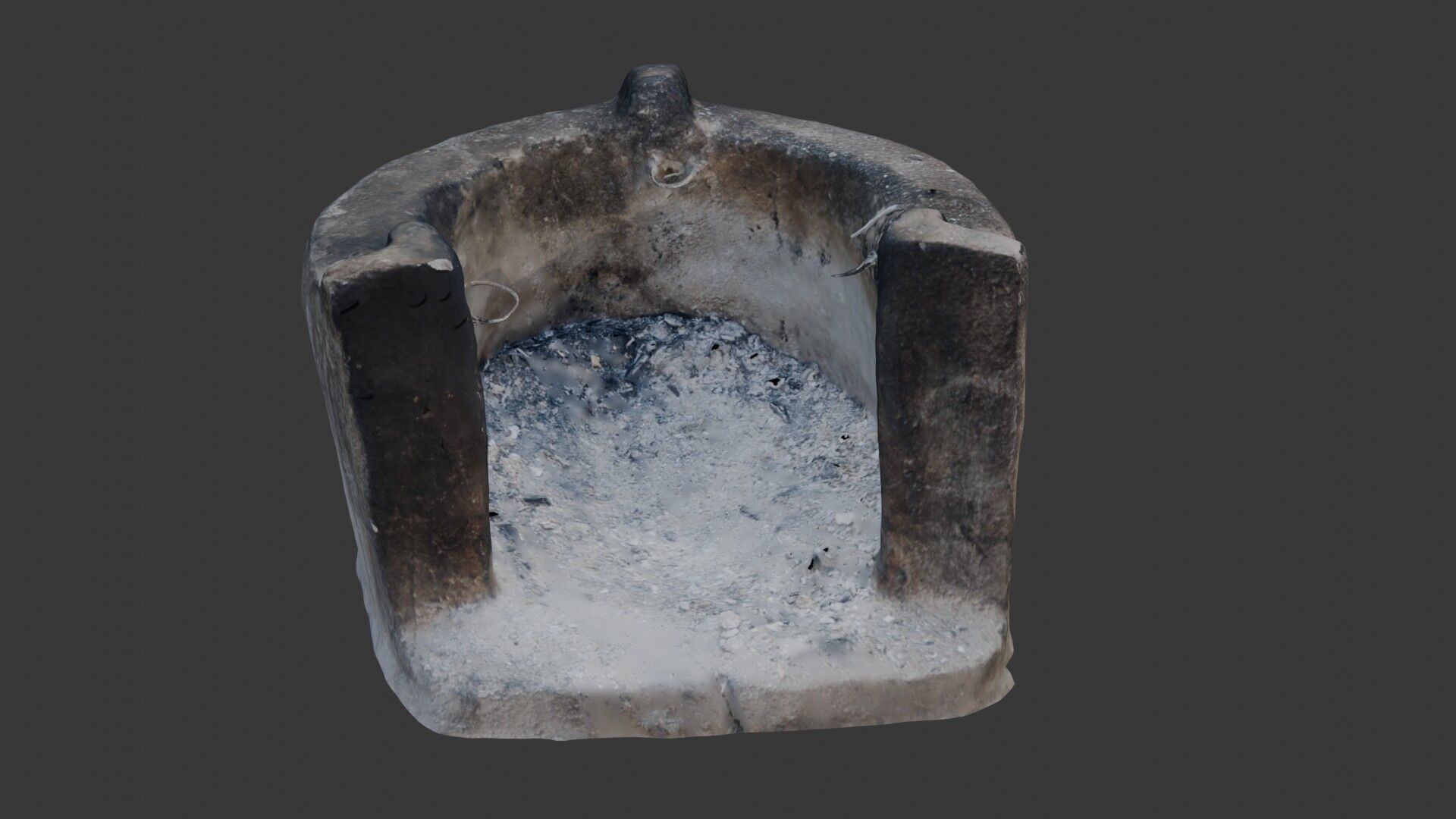 Used Charcoal Stove 3D Scan Low-poly 3D model_1