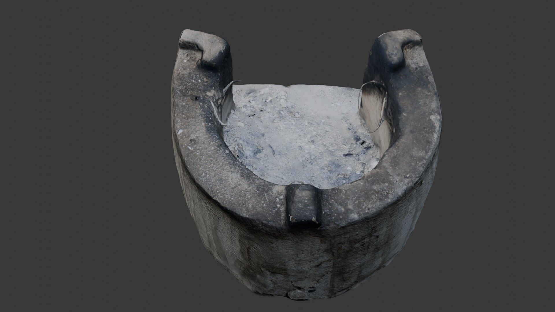 Used Charcoal Stove 3D Scan Low-poly 3D model_7