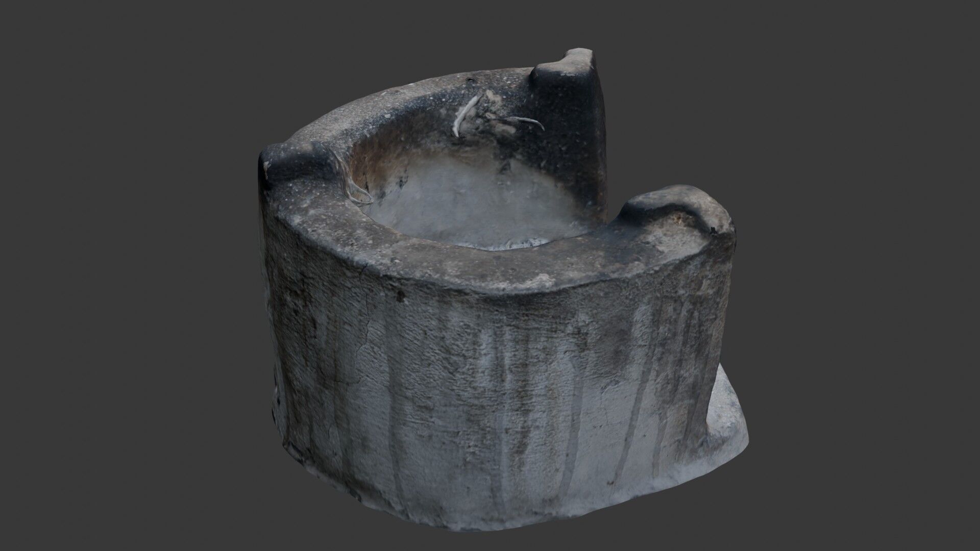 Used Charcoal Stove 3D Scan Low-poly 3D model_6