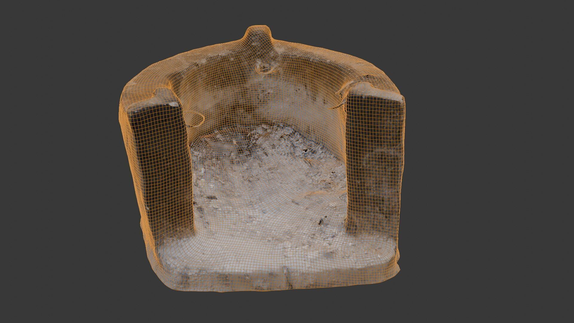 Used Charcoal Stove 3D Scan Low-poly 3D model_2