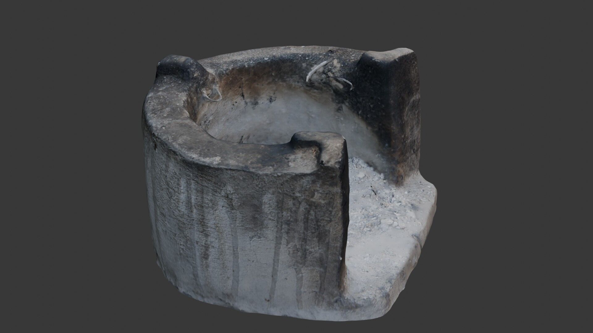 Used Charcoal Stove 3D Scan Low-poly 3D model_5