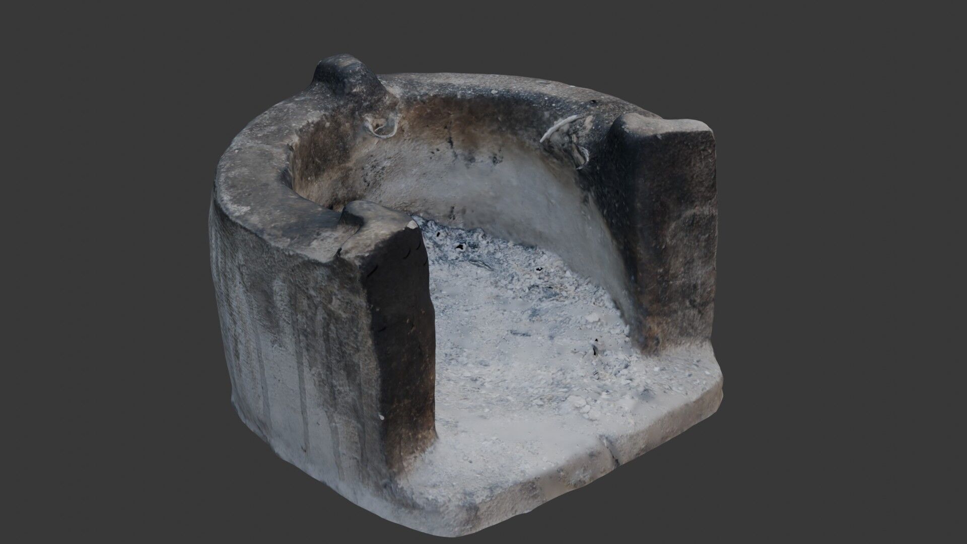 Used Charcoal Stove 3D Scan Low-poly 3D model_4