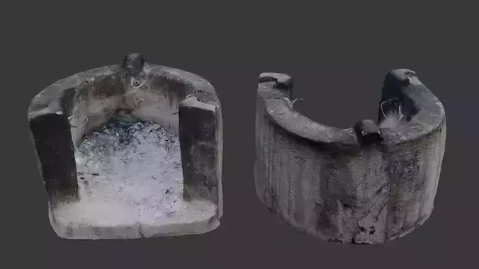 Used Charcoal Stove 3D Scan