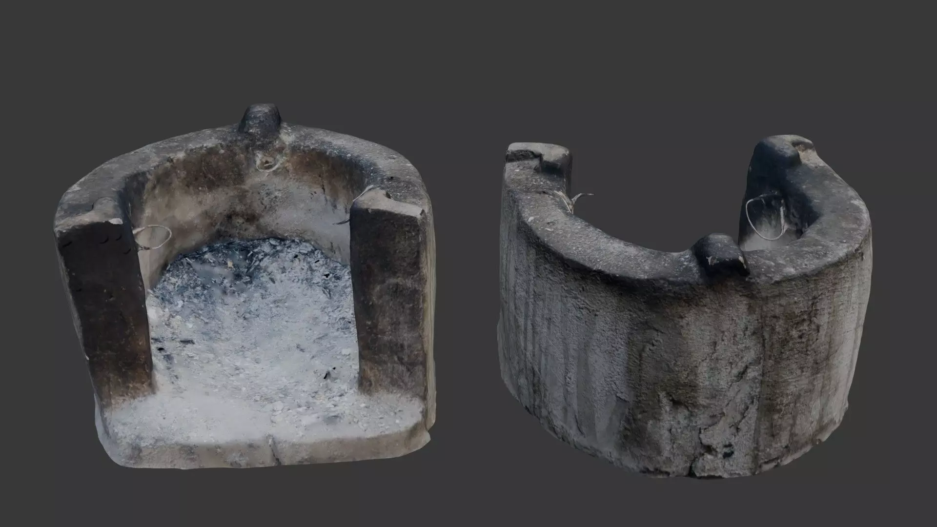 Used Charcoal Stove 3D Scan Low-poly 3D model_0