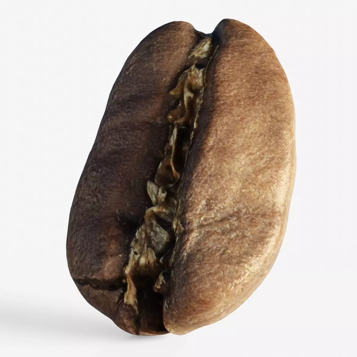 Scanned roasted coffee bean Low-poly 3D model