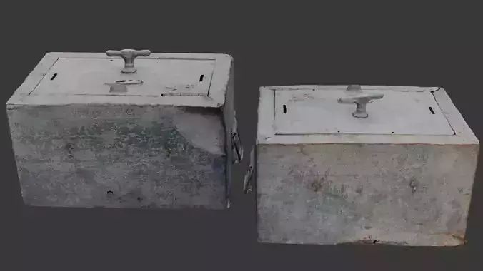  Rusty Metal Storage Box 3D Scan