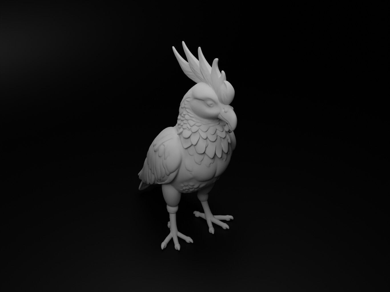 cockatoo hybrid figure 3D print model_2