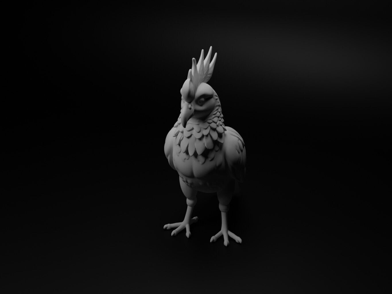 cockatoo hybrid figure 3D print model_1