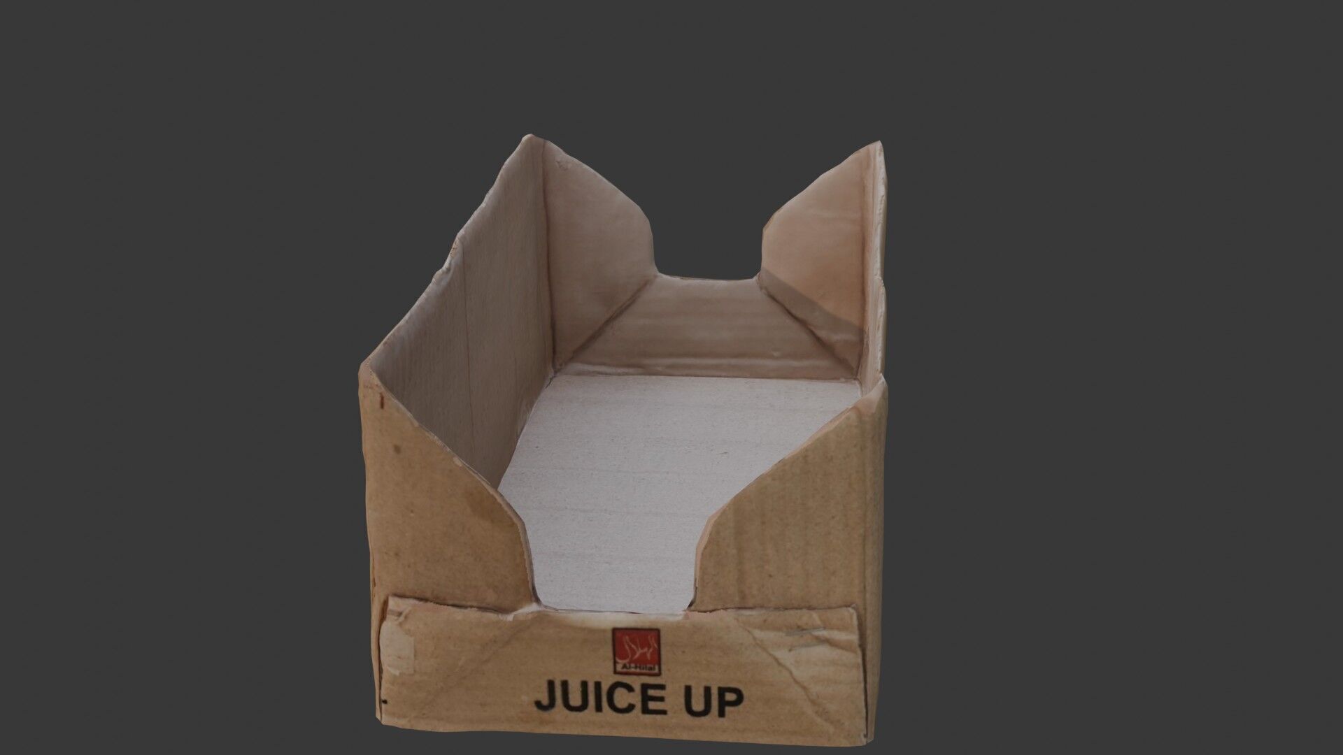 Worn Cardboard Juice Box Tray 3D Scan Low-poly 3D model_6