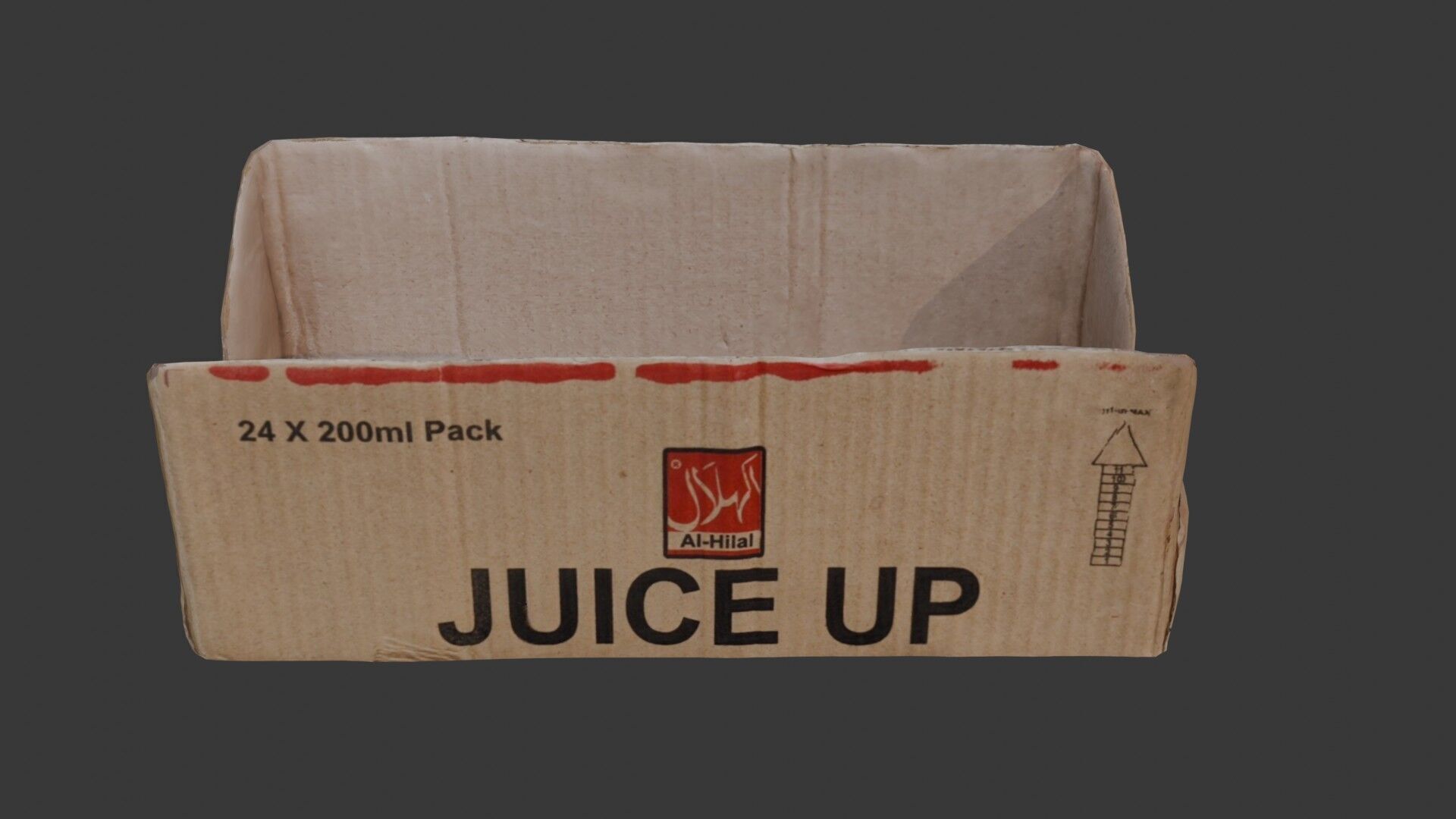 Worn Cardboard Juice Box Tray 3D Scan Low-poly 3D model_1
