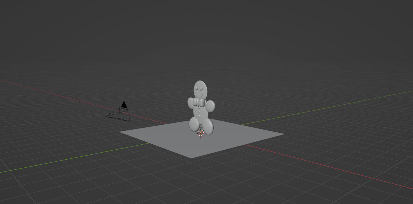 Gingerbread Cookie Man Low-poly 3D model_1