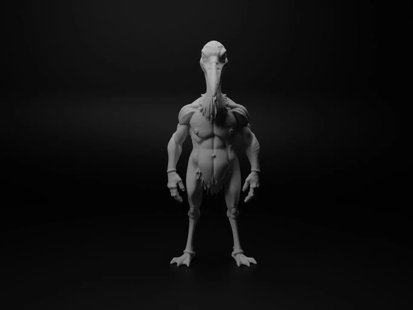 crane hybrid figure 3D print model_0
