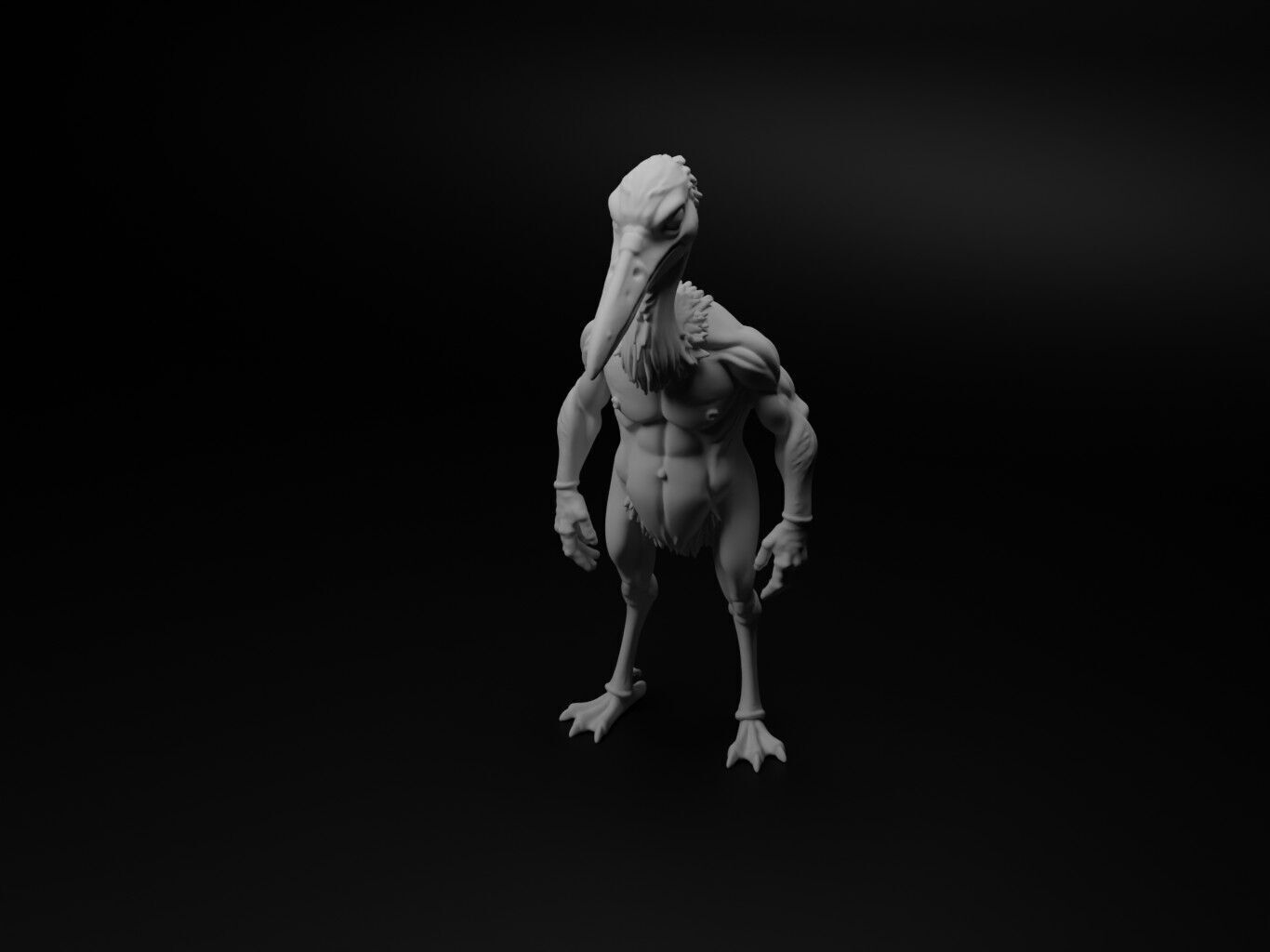 crane hybrid figure 3D print model_1
