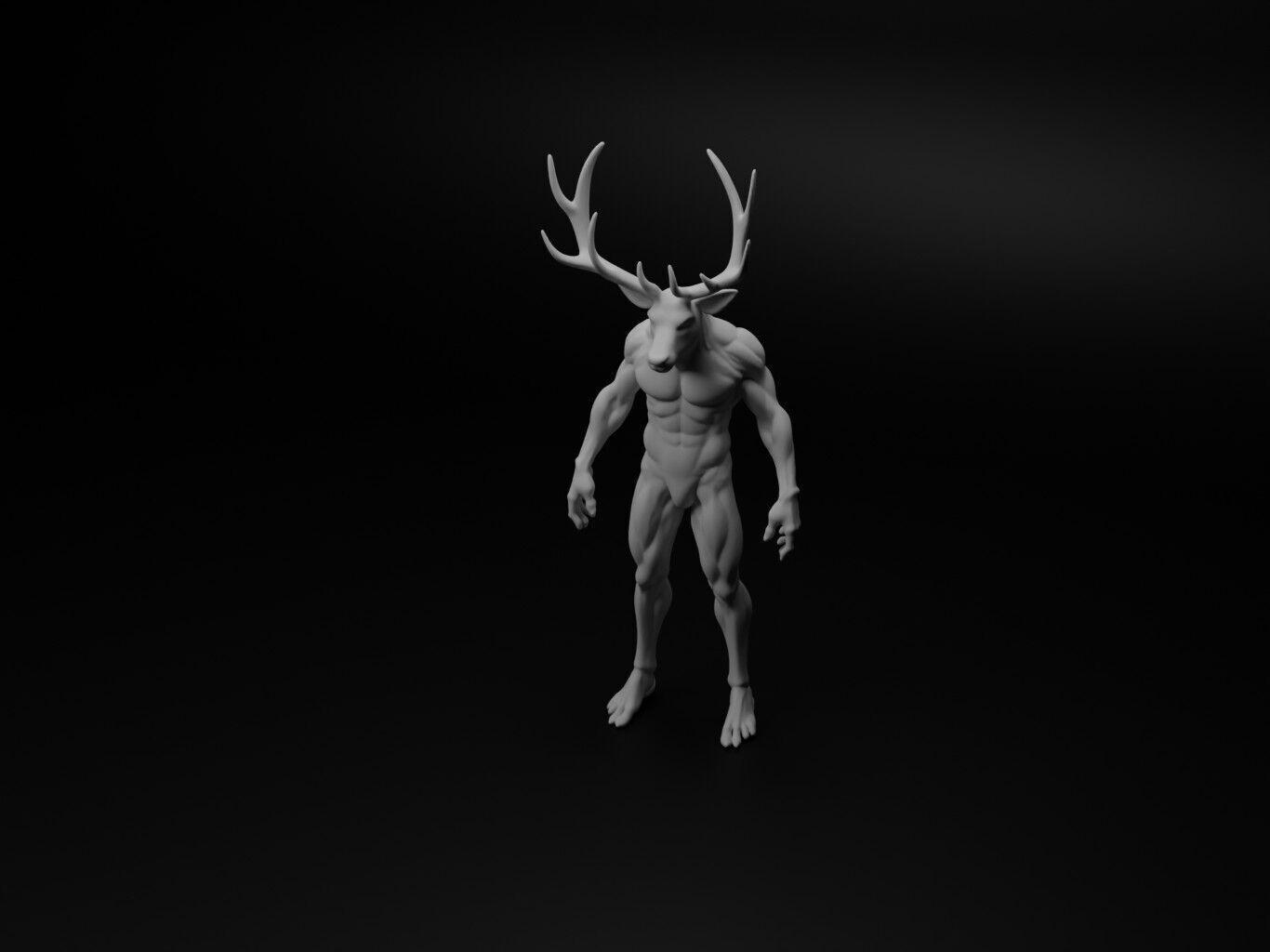 deer hybrid figure 3D print model_1