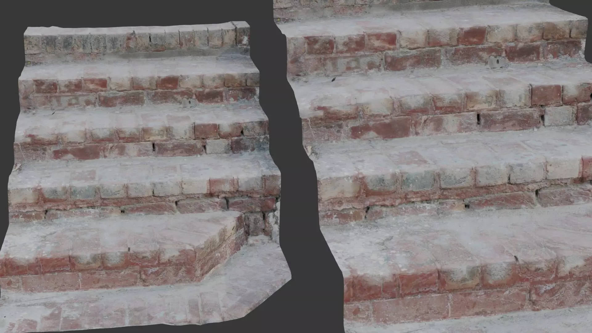 Old Brick Stairs 3D Scan Low-poly 3D model