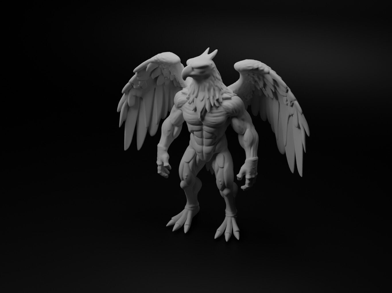 eagle hybrid figure 3D print model_1
