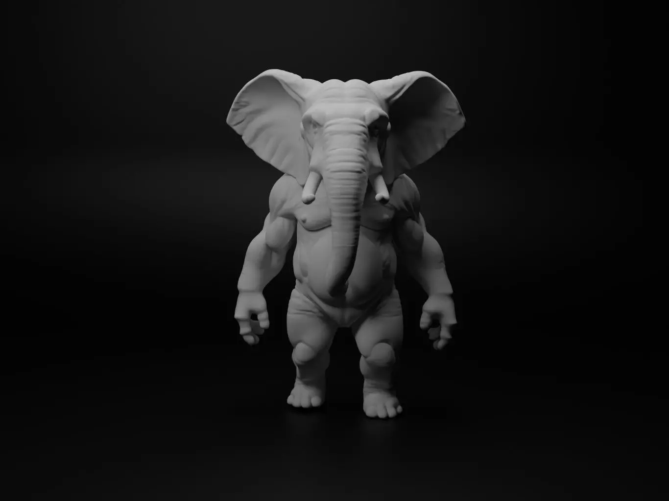 elephant hybrid figure 3D print model_0