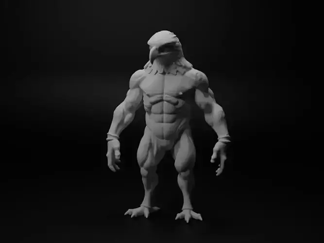 falcon hybrid figure 3D print model