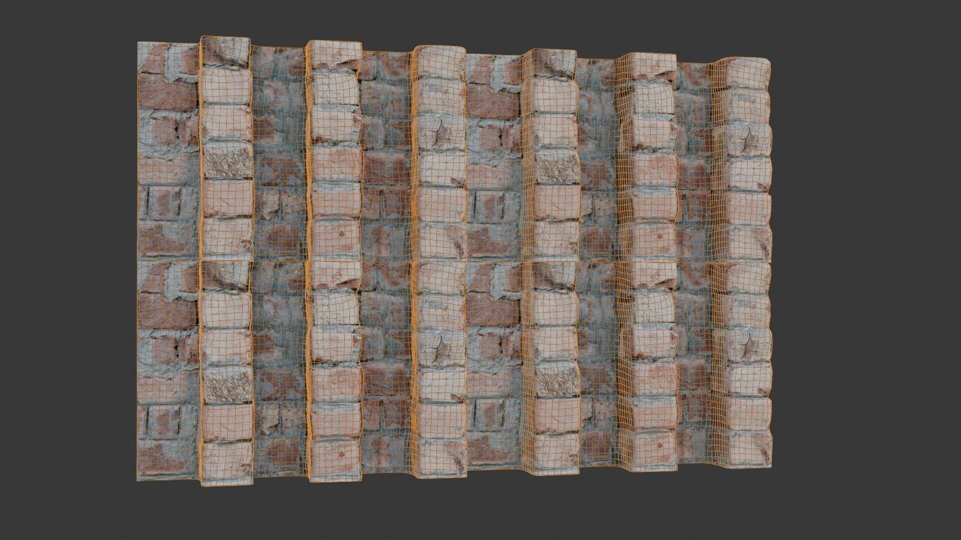Brick Wall Column 3D Scan Low-poly 3D model_2