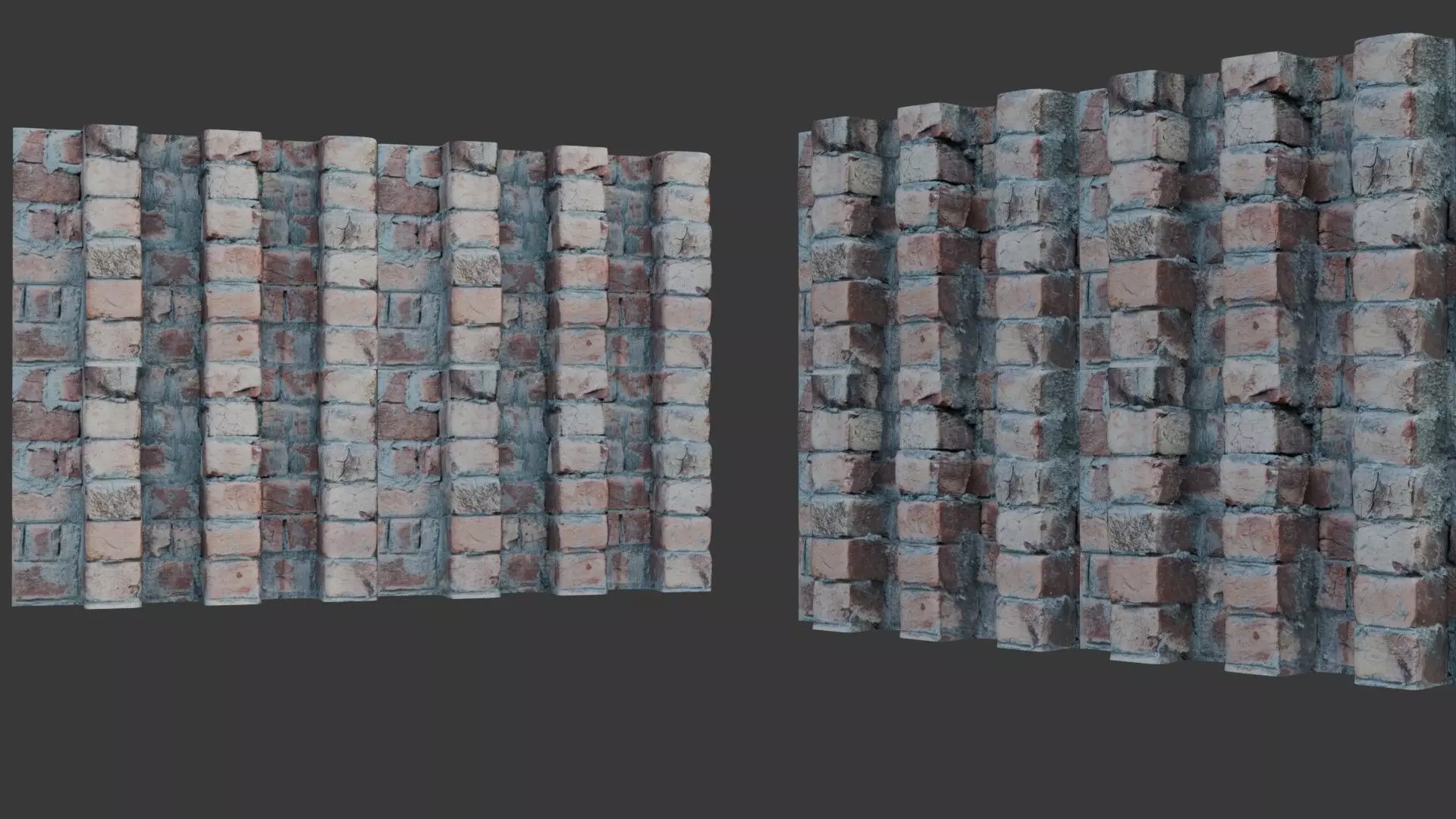 Brick Wall Column 3D Scan Low-poly 3D model_0