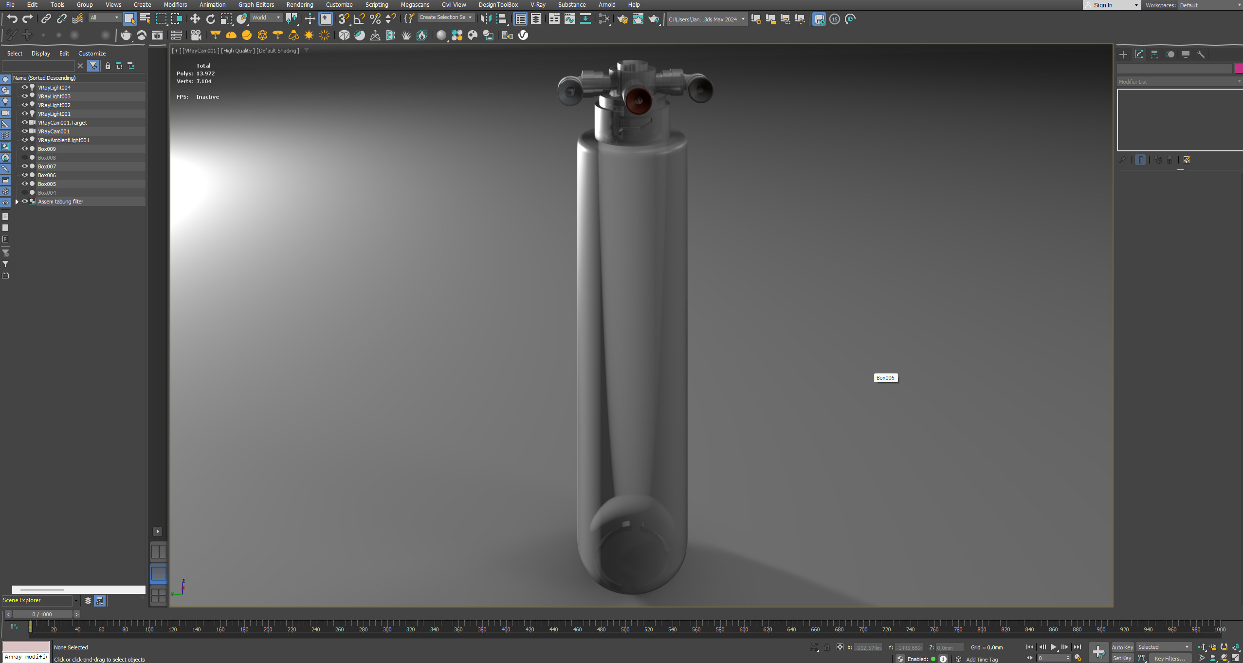 Water Filter tube water purifier 3D model_10