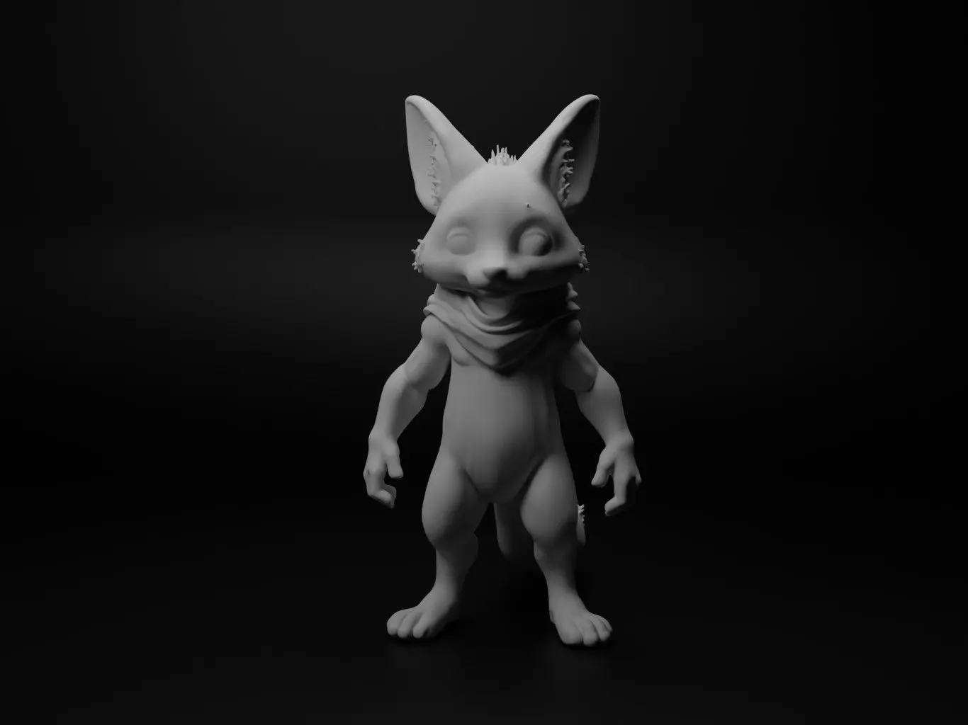 fennec fox hybrid figure 3D print model