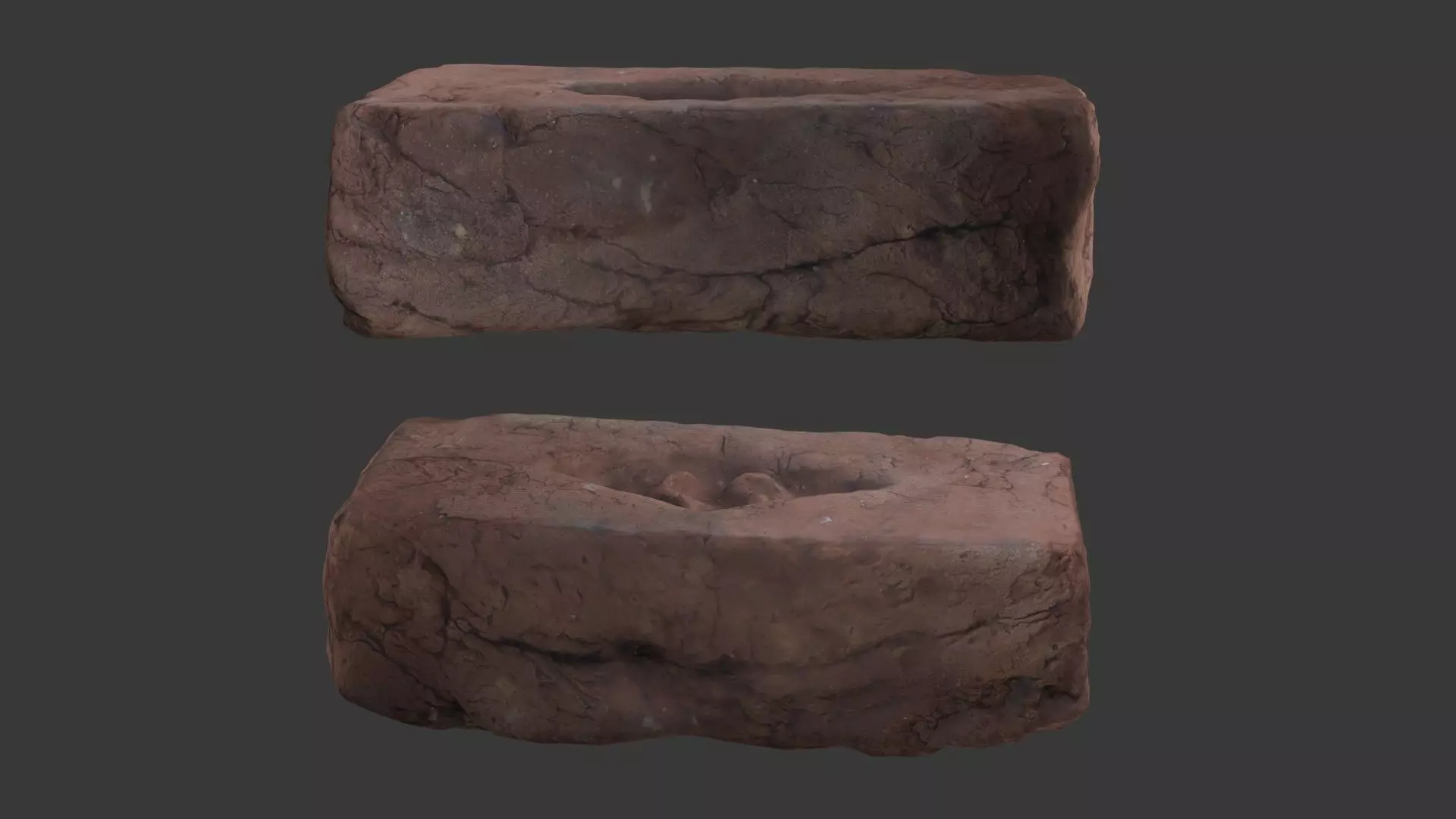 Clay Brick 3D Scan Low-poly 3D model