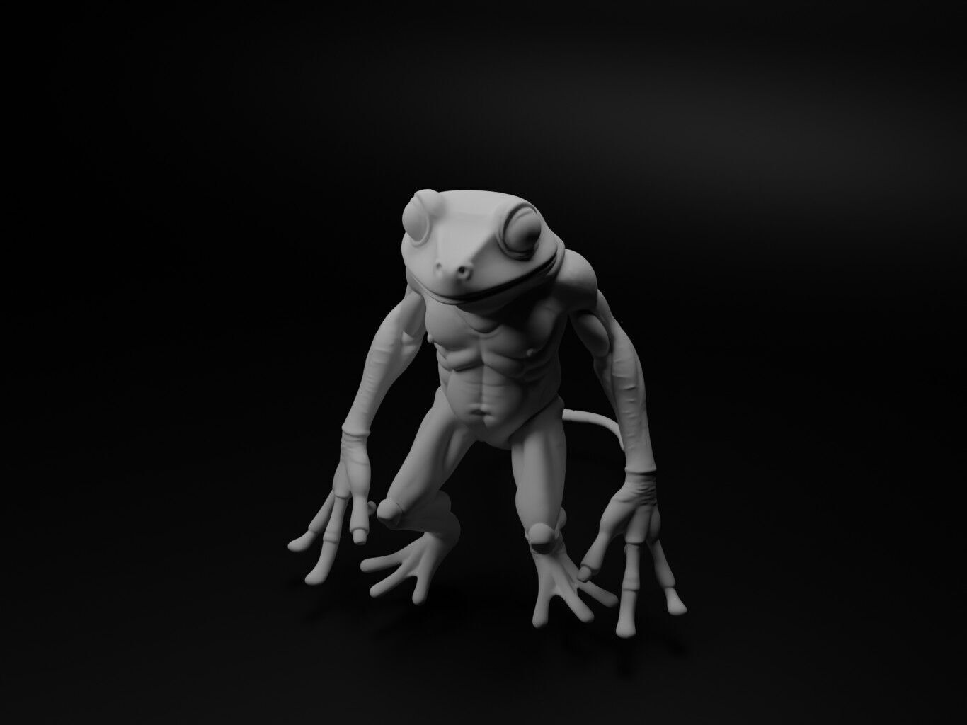 frog hybrid figure 3D print model_1
