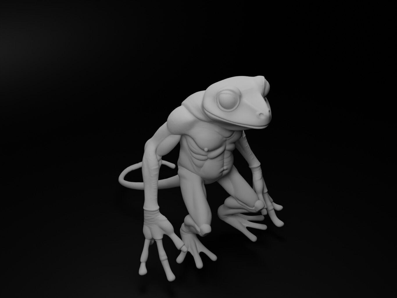 frog hybrid figure 3D print model_2