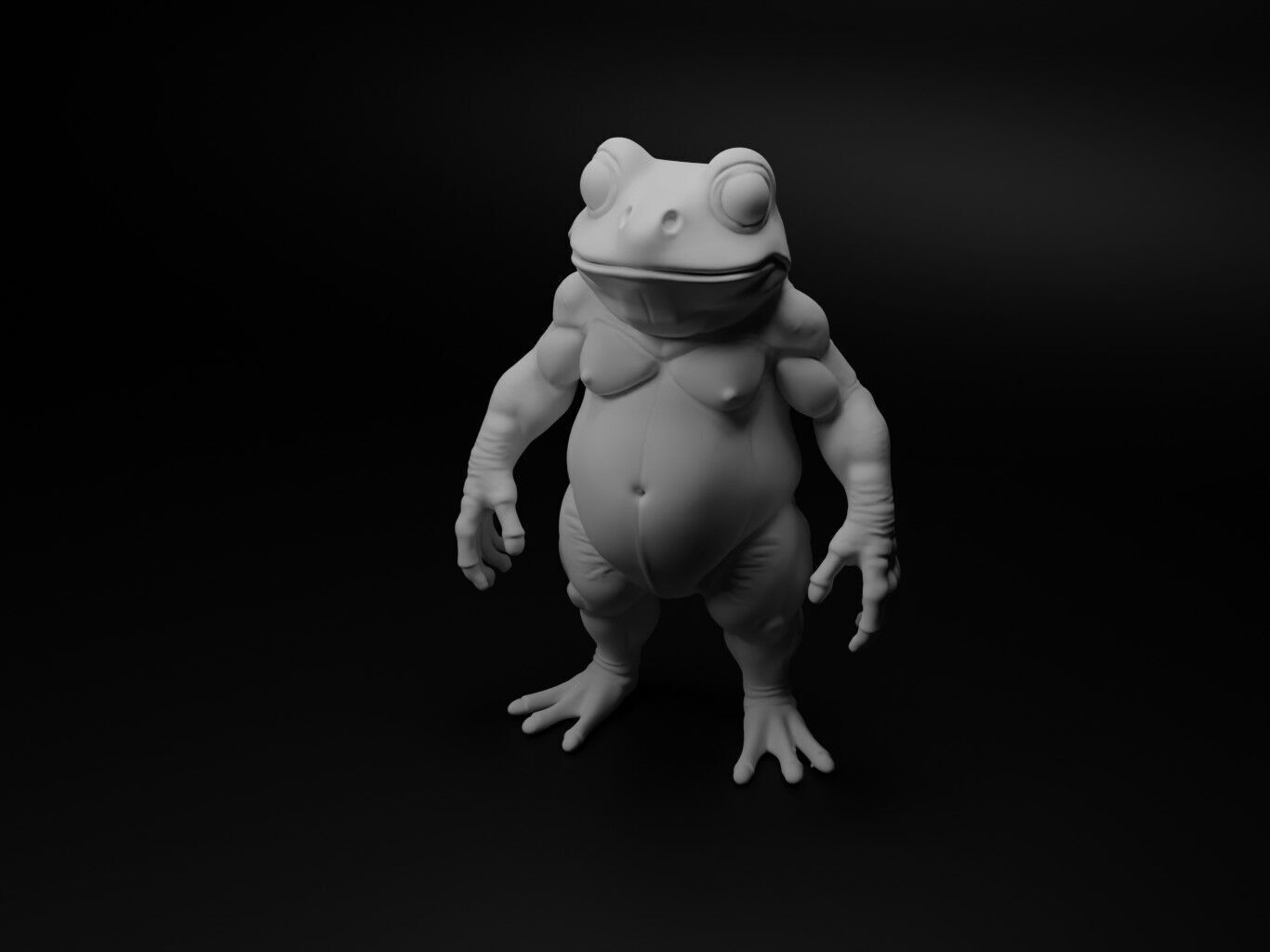frog hybrid figure 3D print model_1