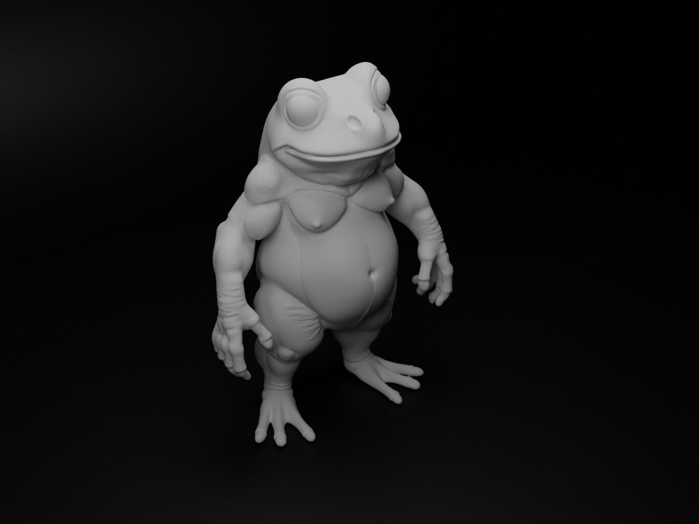 frog hybrid figure 3D print model_2