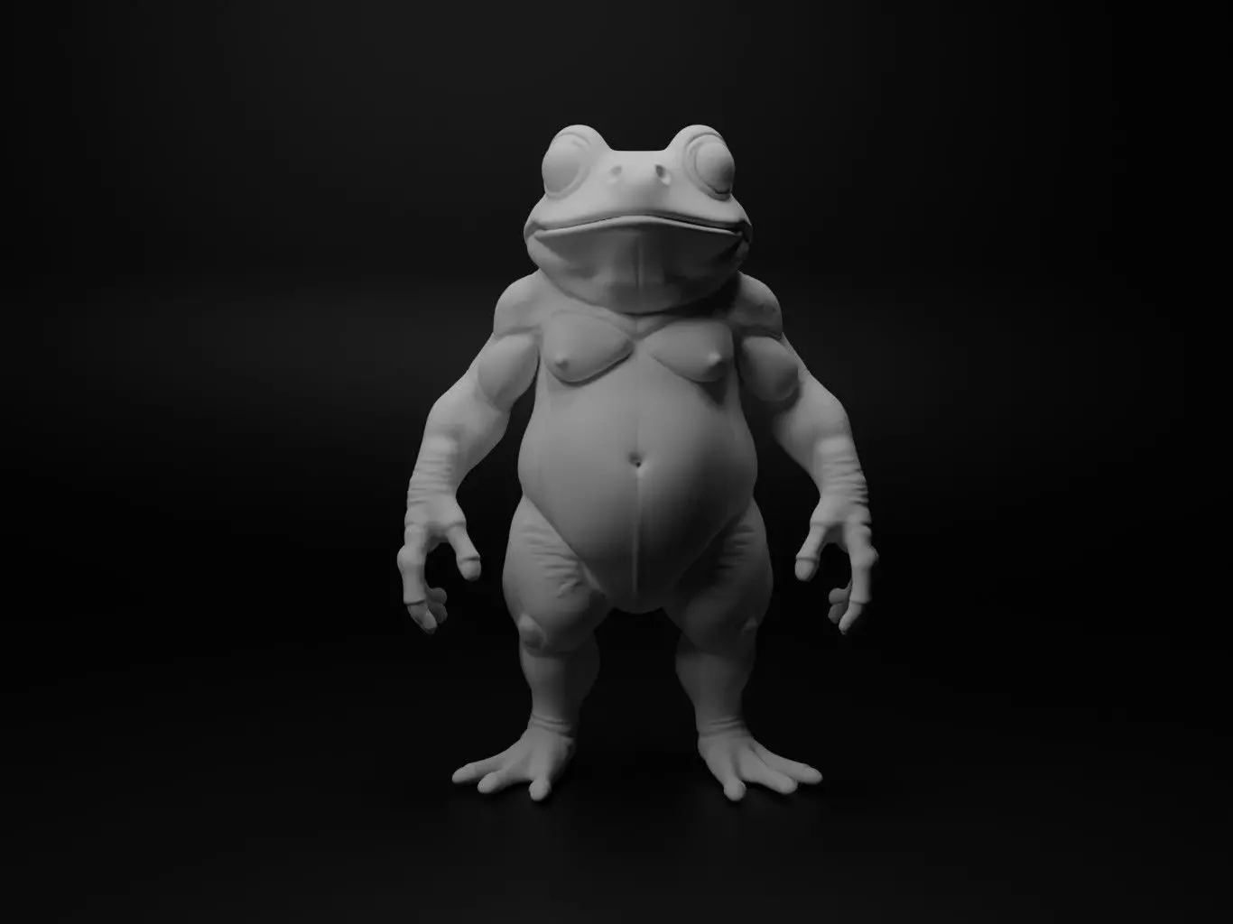frog hybrid figure 3D print model_0