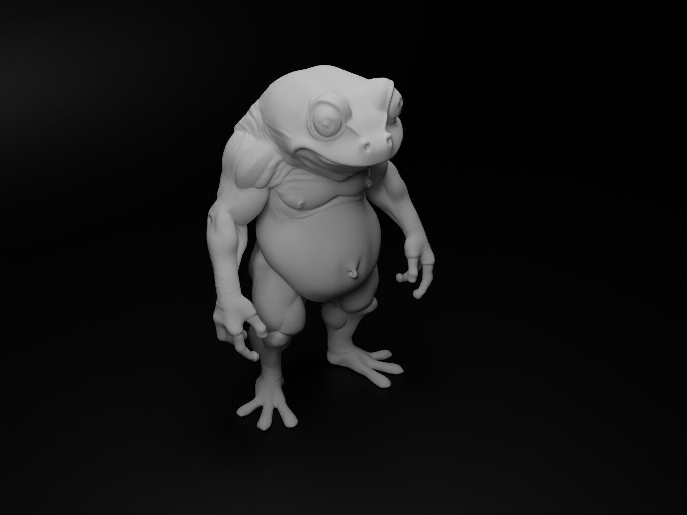 frog hybrid figure 3D print model_2