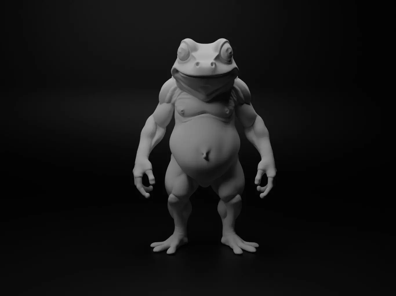 frog hybrid figure 3D print model_0